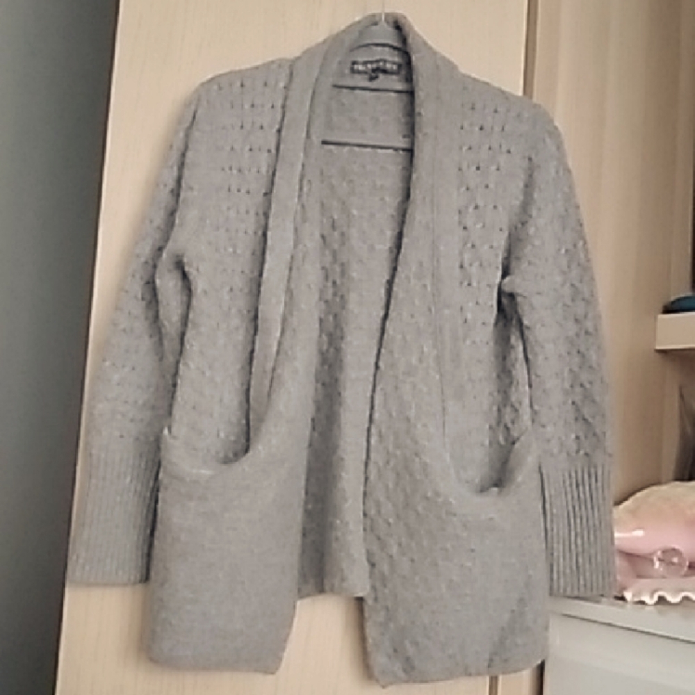 Gray Women's Sweater Open Cardigan Sz M